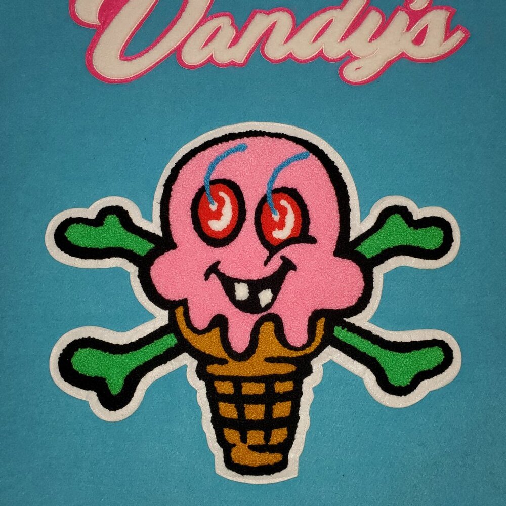 MENS ICE CREAM X VANDY COLAB LETTERMAN JACKET XX-LARGE - Picture 5 of 9